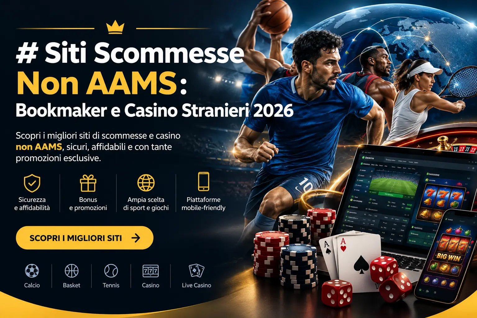 Siti Scommesse Non AAMS 2026 – Migliori Bookmaker Stranieri italiani con licenza europea MGA e Curaçao